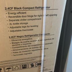 Brand New  2.4 Black Refrigerator 