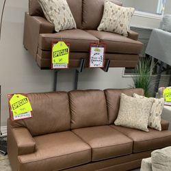 2pc Sofa & Loveseat 