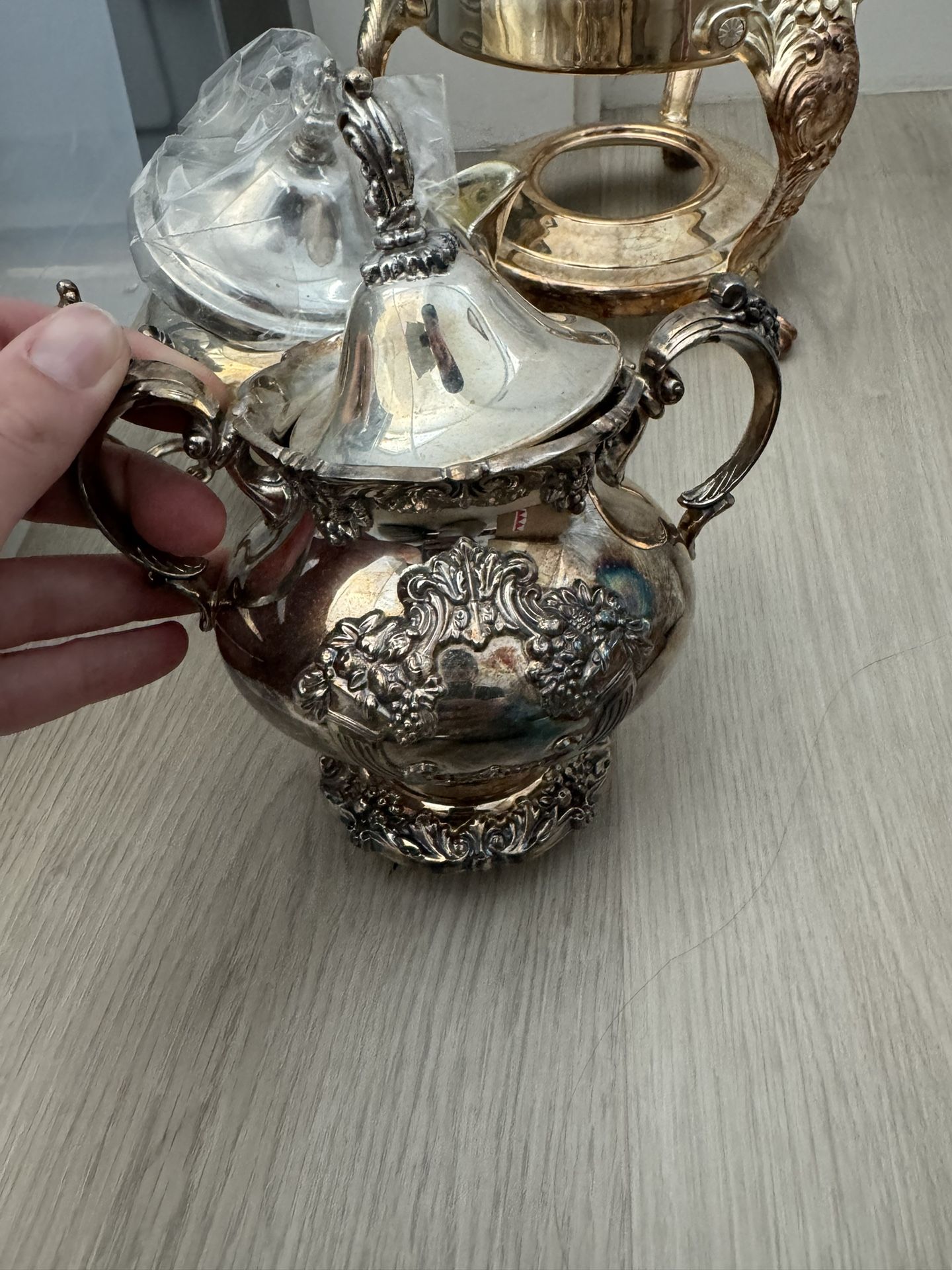 Gold And Silver Plated Tea Pots And Accessories