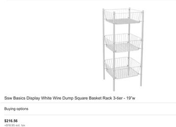 Retail Display, Triple Metal Wire Baskets, Heavy Duty,  Excellent Condition