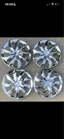 Winjet WJ-5084-17 17” Chrome Silver Wheel Covers Hubcaps Set 4 Snap-On