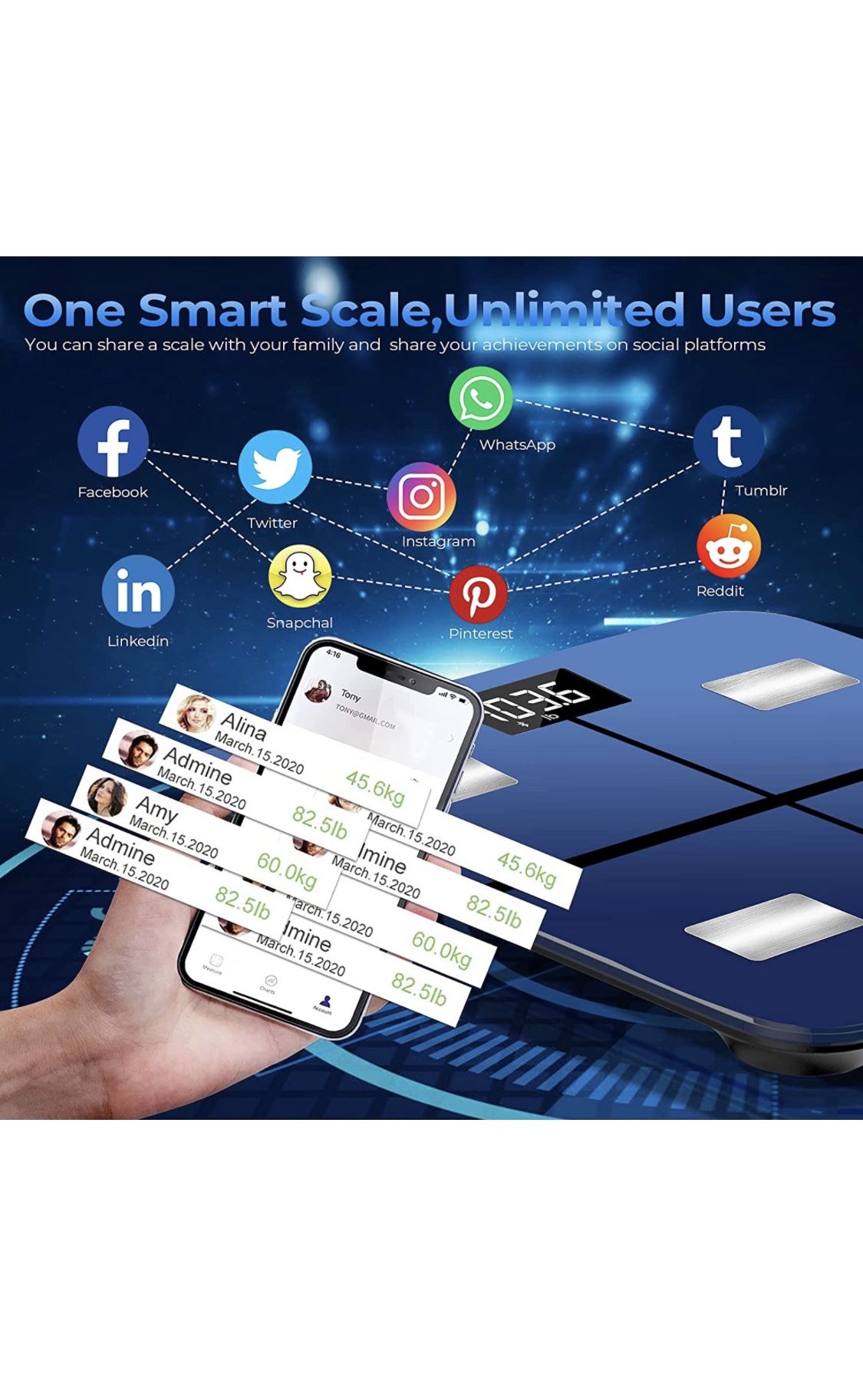 BRAND NEW Smart Digital Scale Can Measure 17 Body Metrics