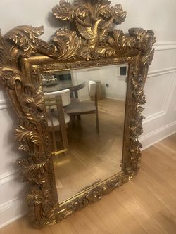 Gold phoenix mirror