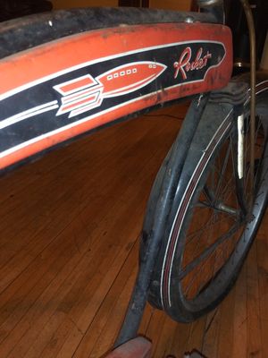 Photo RARE ANTIQUE MONARK SILVER KING SUPER DELUXE BICYCLE