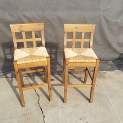 Bar Stools Weaved Straw Cabin 