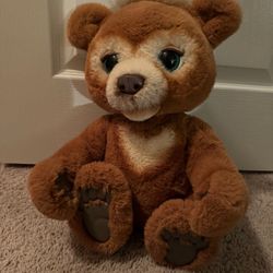 Hasbro Fur Real Cubby The Curios Bear Plush Robot Toy Sound & Action