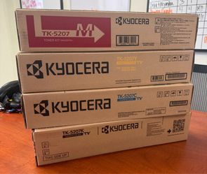 NEW Kyocera TK-5207 Toner Set – Black, Cyan, Magenta & Yellow – $150