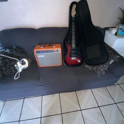 Electric Guitar With 5 Core Amp Speaker