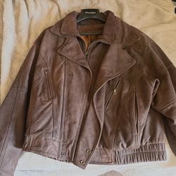 XL Brown Leather Jacket