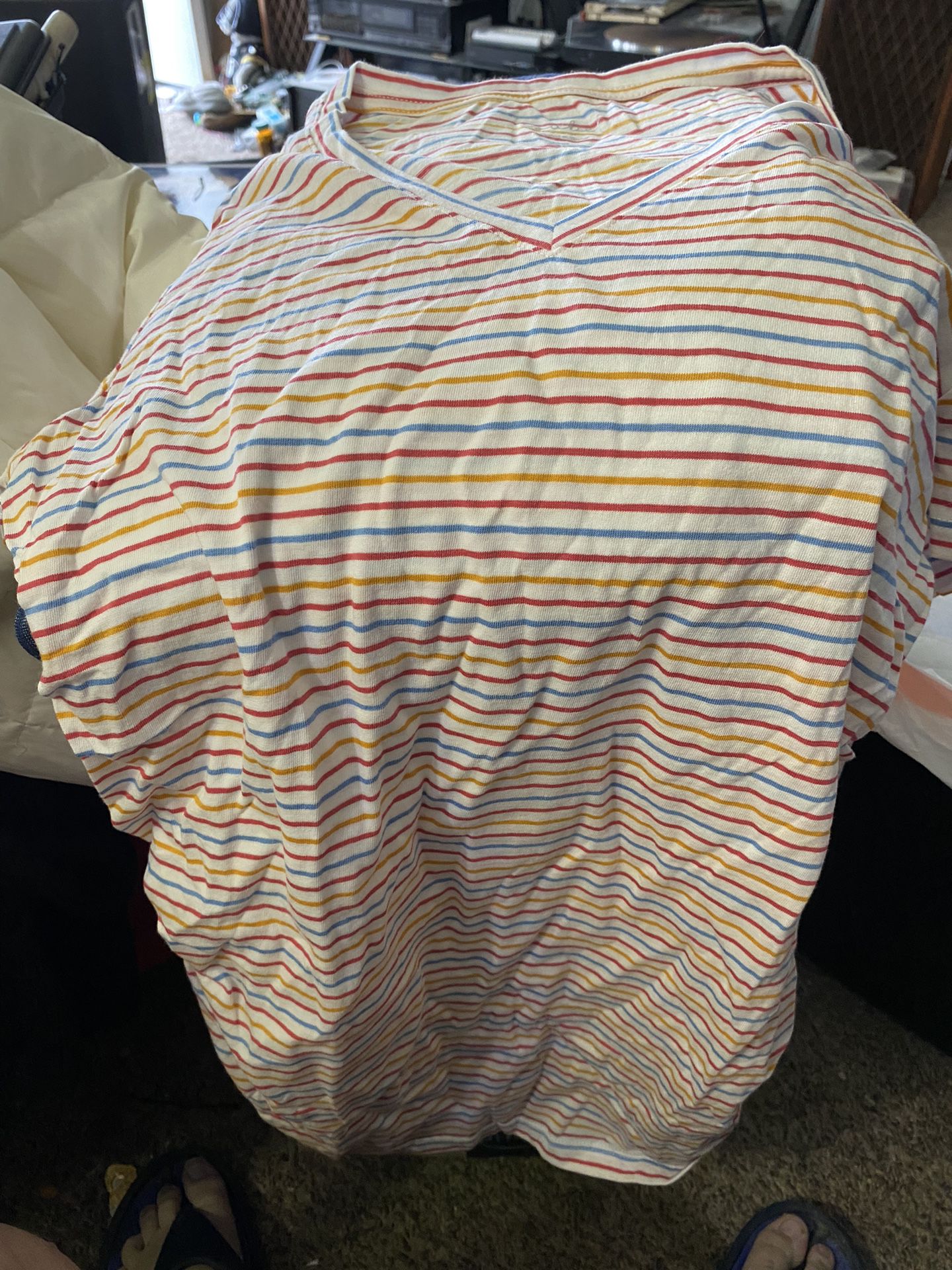 Isabel Size Small Striped Maternity Shirt