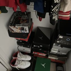 Used Sneakers, Jeans, Shirts, And Jackets