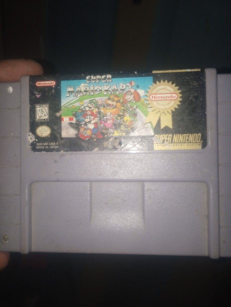 Mario Cart Super Nintendo Rare Original