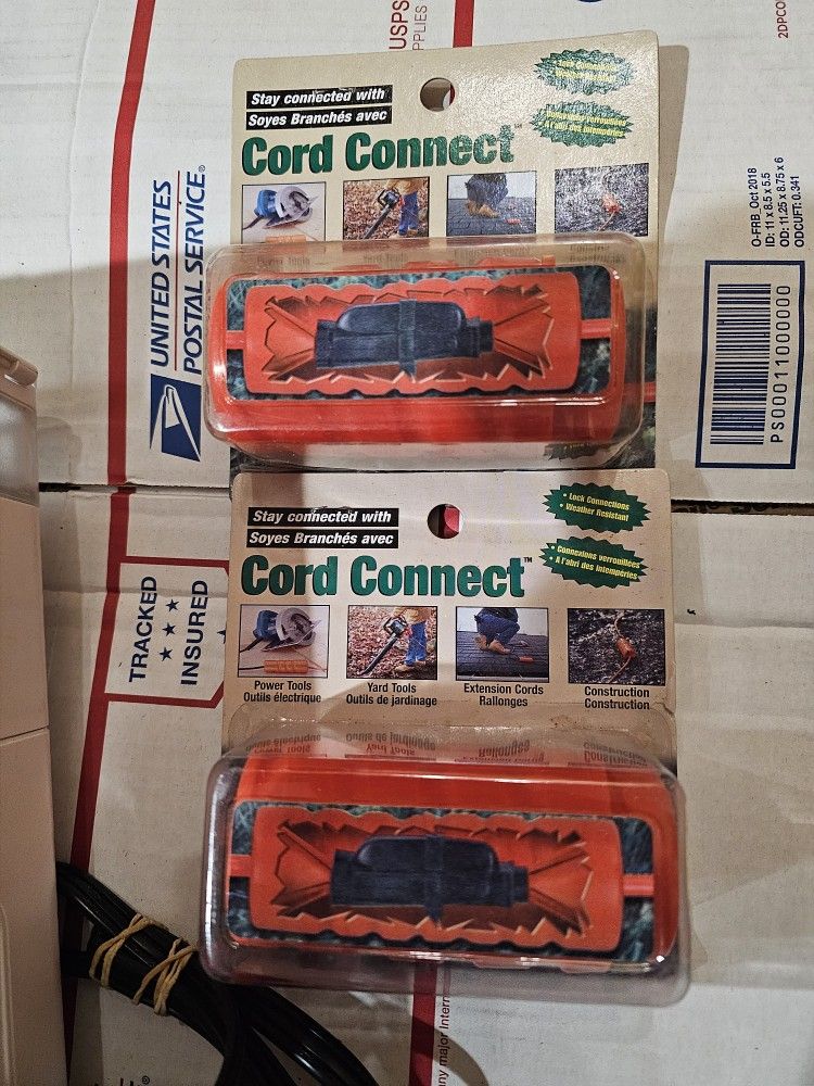 2 Cord Connect 5006 Power Tool, Extension Cord Yard Tool, Electrical Plug Lock, New