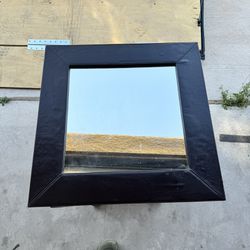 Leather Trim Mirror 