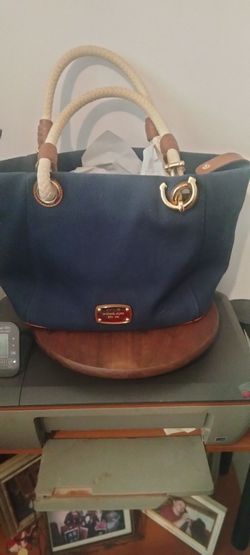 Michael Kors Navy Canvas Tote Bag