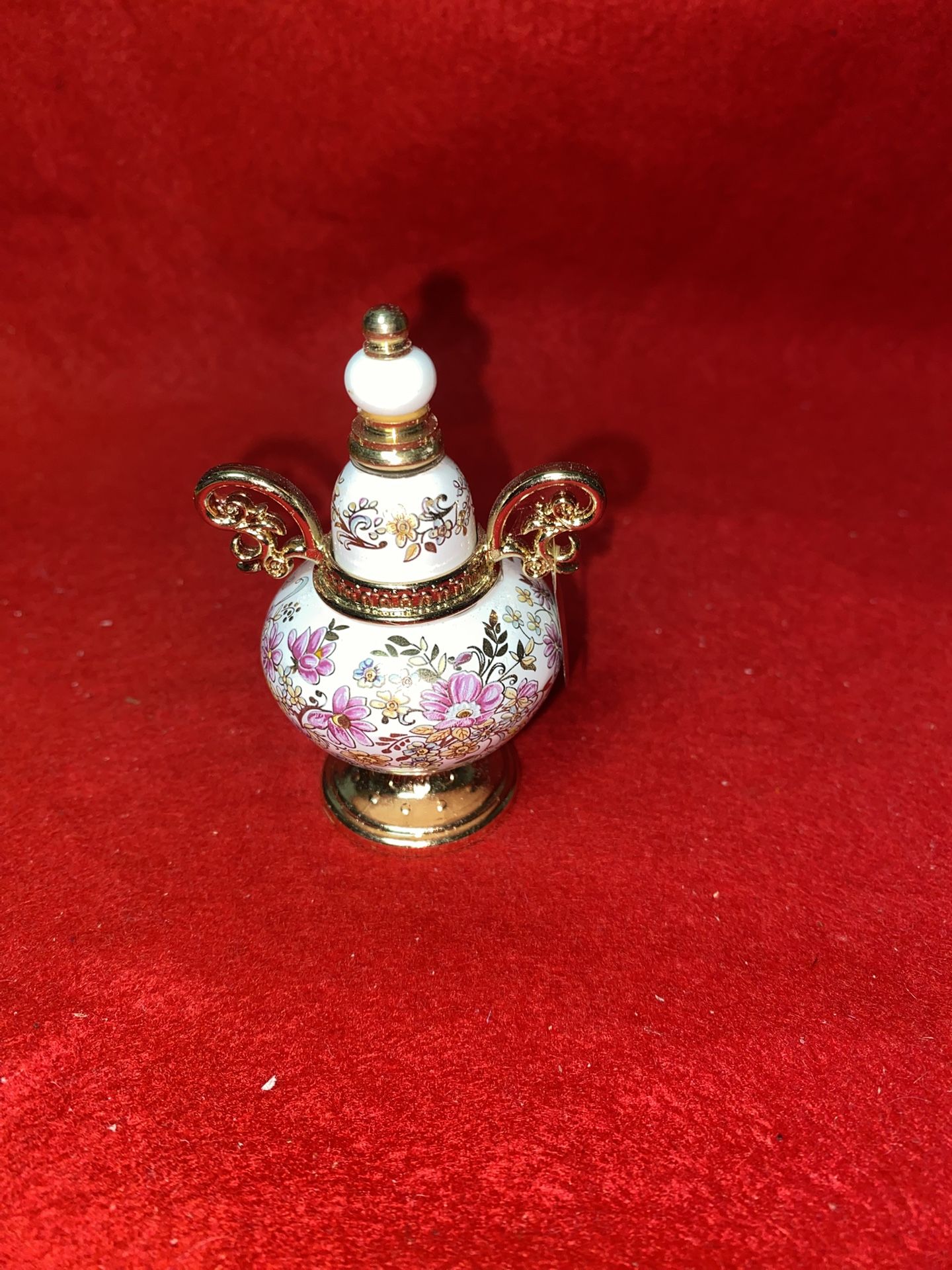 White Made In Greece Greek 24k Gold Ceramic Vase Oil/Perfume Collectible (Read Description) (2 available)