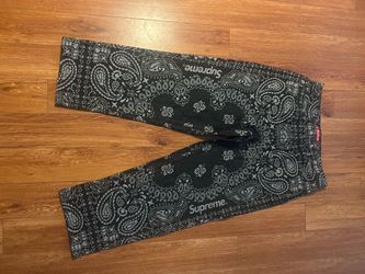 Supreme Bandana Print Denim Jeans