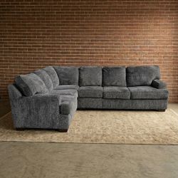 FREE DELIVERY! L-Shaped Gray Sectional Couch