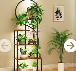 Indoor Grow Lights Shelf, 67" Tall, 5 Lights