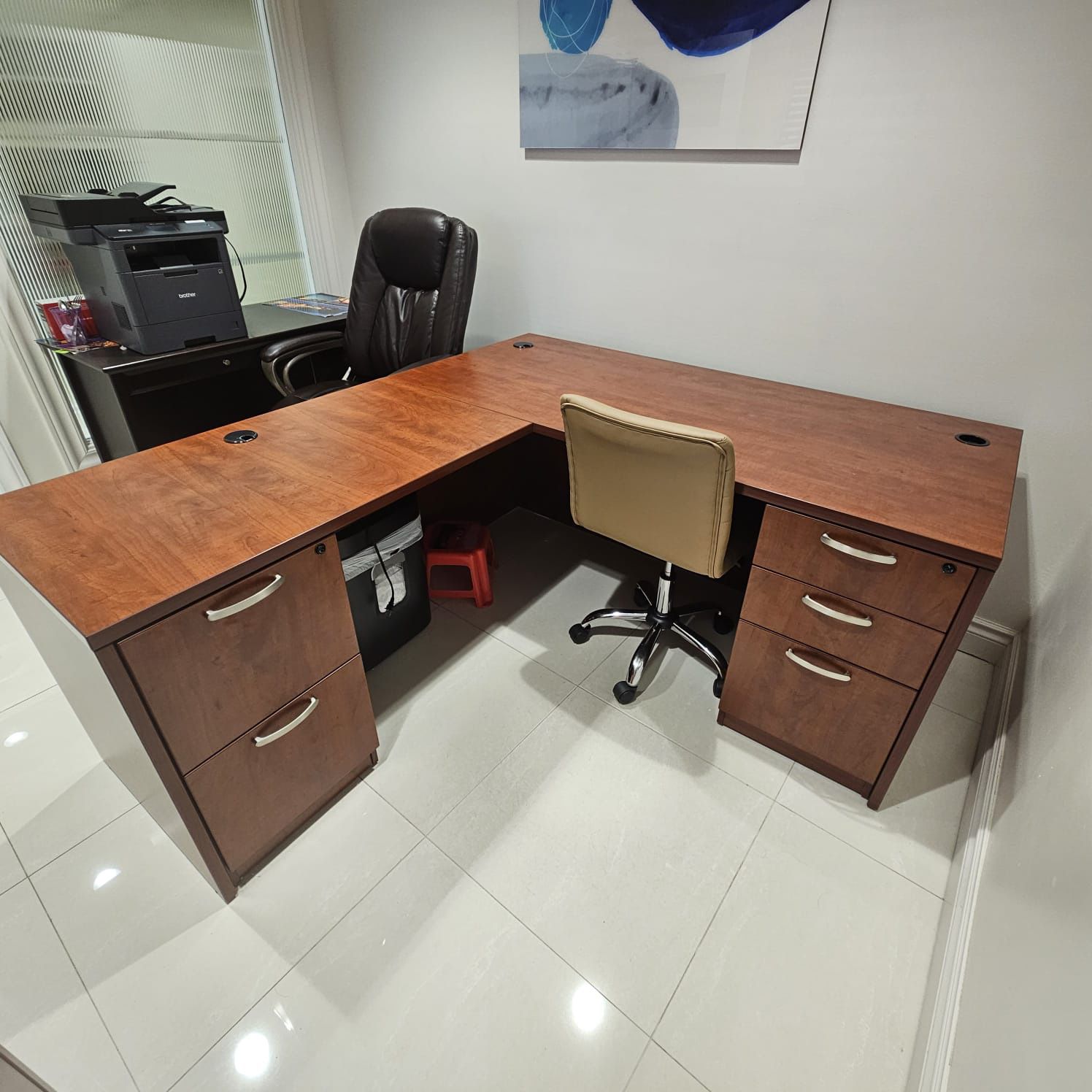 Desk Front Desk And Cabinets