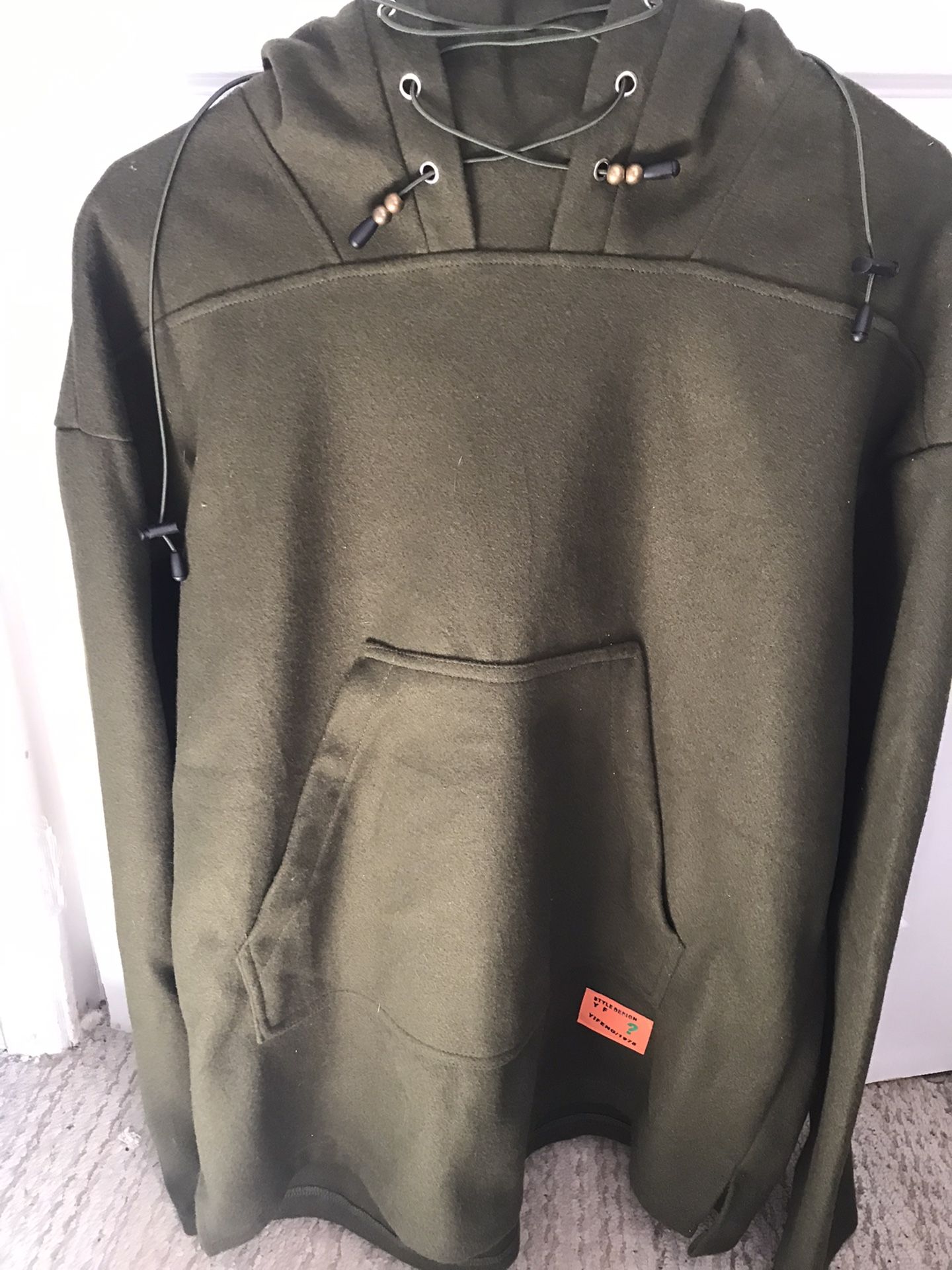 Style Design YF Yifeng 1978 Hobo Beach Hoodie Size L Green