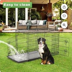 New 48 Inch Foldable Metal Dog Crate