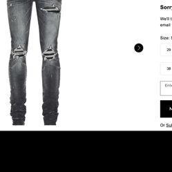 Amiri Jeans Size 30