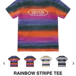 Supreme Rainbow Stripe Tee SS19