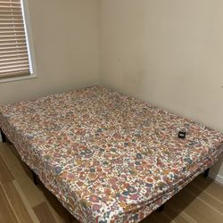 Queen Mattress With Bed frame 