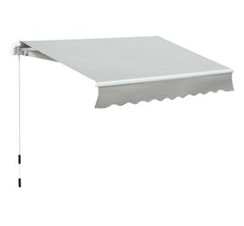 Outsunny 8' x 7' Retractable Sunshade, Gray
