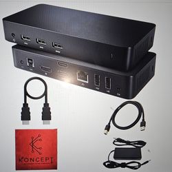Dell D3100 USB 3.0 4K Dual Monitor HDMI Computer  Docking Station