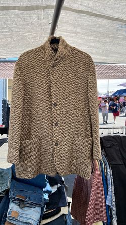 DonnaKaran Herringbone Wool Blend Blazer Jacket