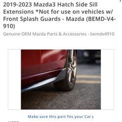 2019-2026 Mazda3 Hatchback Aero Sideskirts 