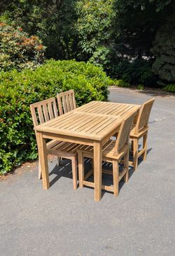 Save $2600 Grade A teak table and 4 chairs completely restored. Perfect for deck garden ThosBaker