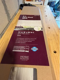 Faux Window Blind 2 in Size  35.5 W  x 64 L