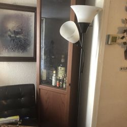 Wood Cabinet Approx . 7 Ft Tall X 20” Wide