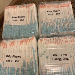Diapers, Size 6