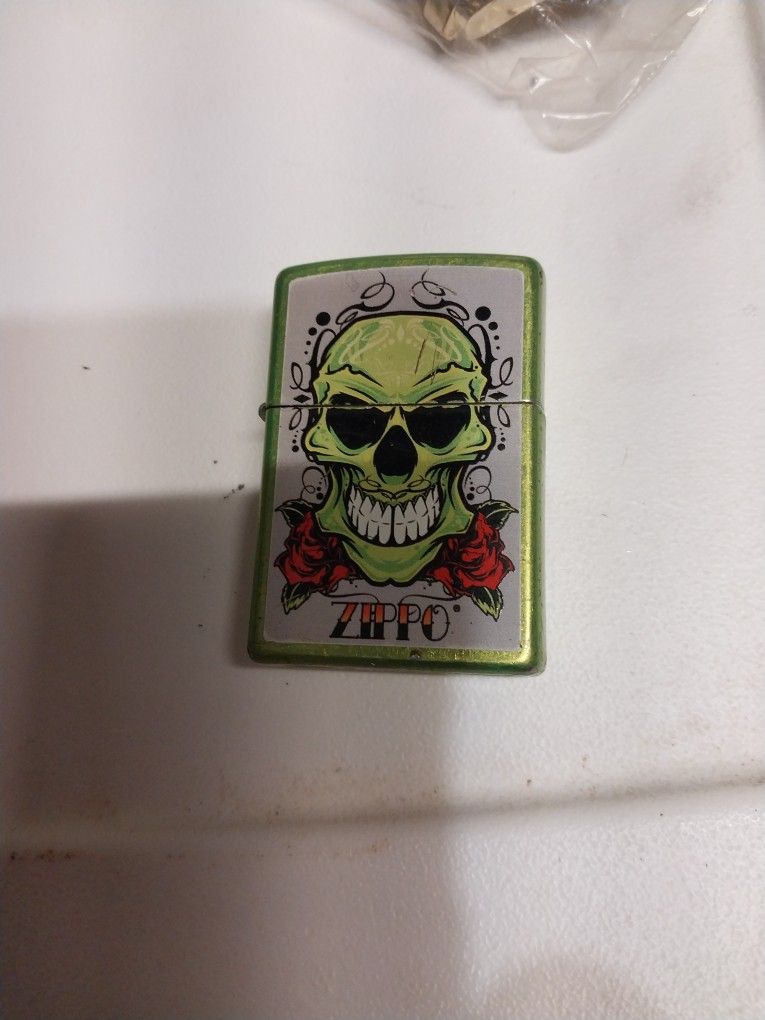 Zippo Windproof Lighter With Skull Design