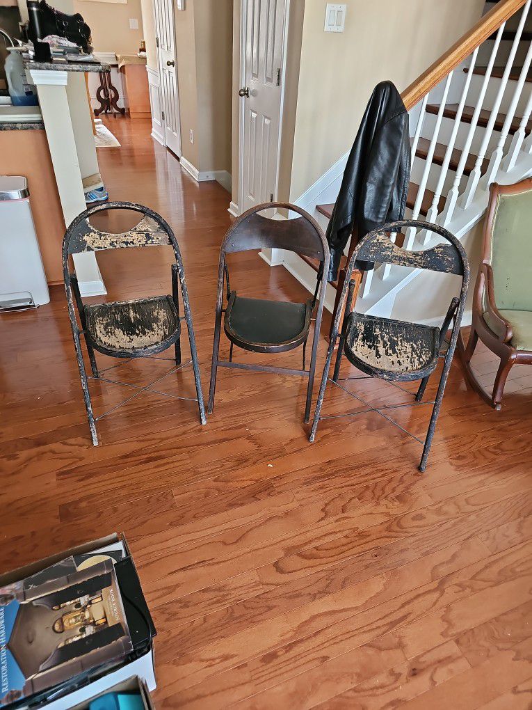 3 Vintage French Bistro Chairs, one a Strathmore 