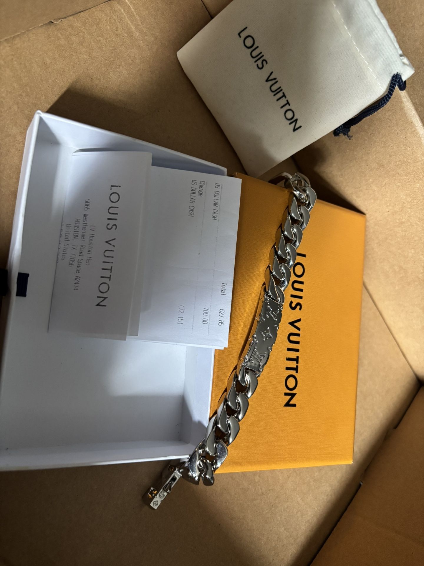 Louis Vuitton Monogram Silver bracelet