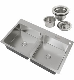 Double bowls kitchen sink