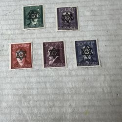 German Propaganda WW2 Complete Set Of 5 MH Stamps 
