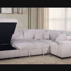 New! Super Comfy U Shaped Sectional Sleeper !! With Storage !! 