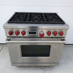 WOLF 36” Dual Fuel Range *Excellent*