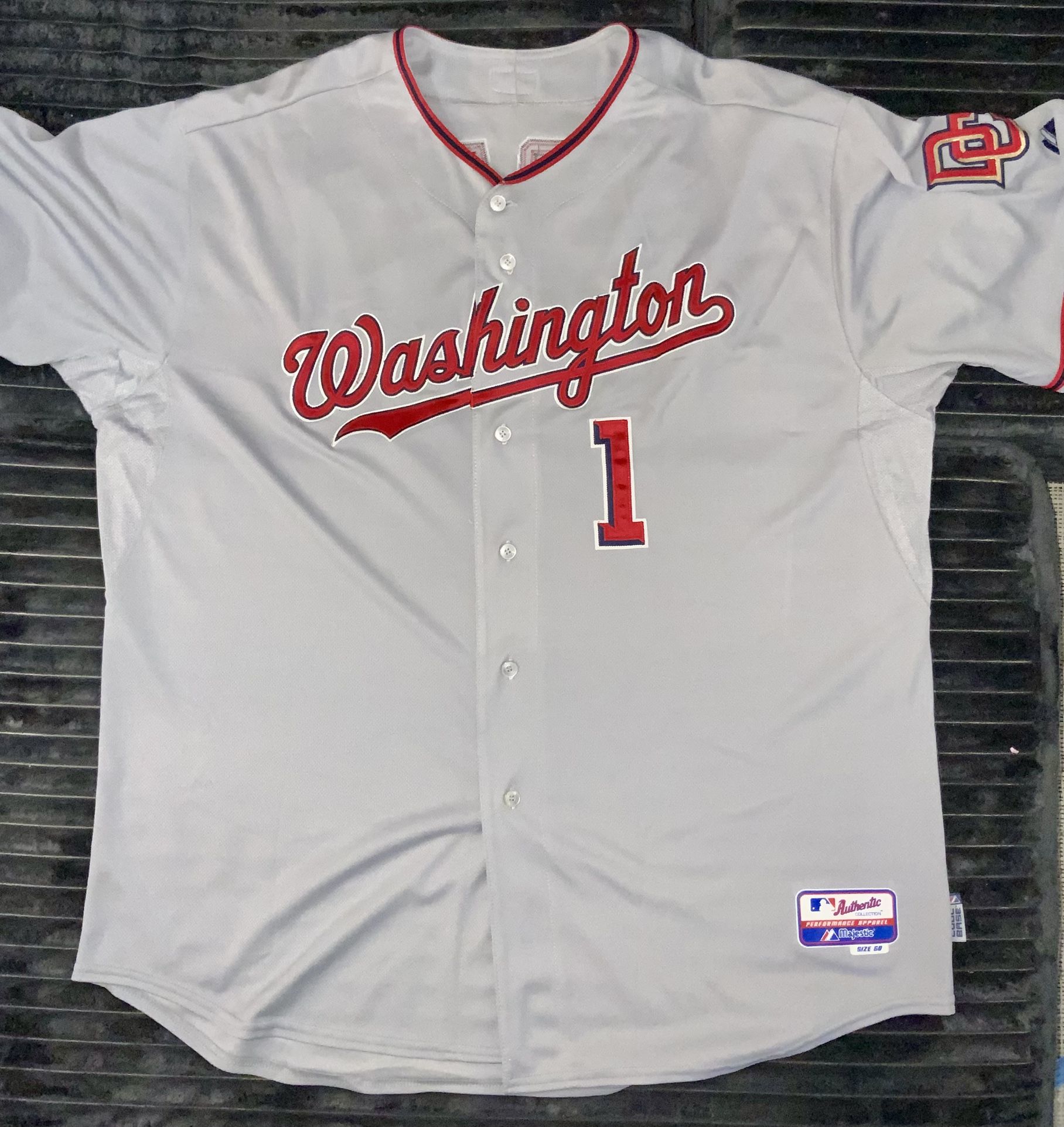 Custom Authentic Barack #1 Washington Nationals Jersey