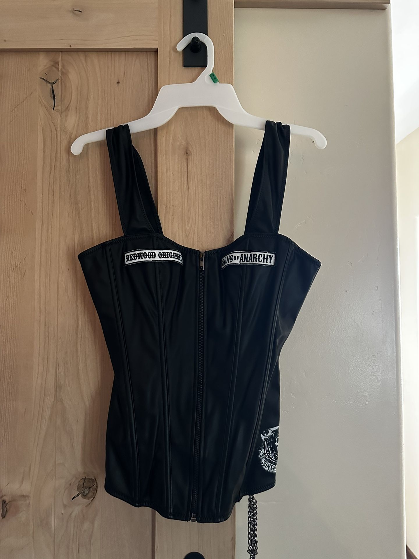 Sons Of Anarchy Black Faux Leather corset