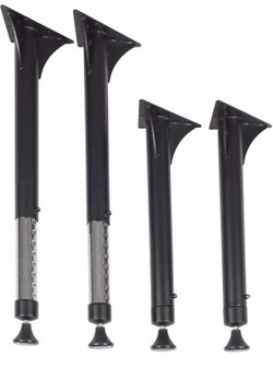 Regency Kee Adjustable Leg, black & Chrome (Set of 4), 23"-35