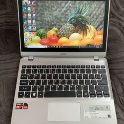 11.6"inch AMD A4 Acer TOUCHSCREEN Laptop, 128GB SSD, 4GB RAM, Inbuilt Bluetooth, SD Card Reader And a Webcam. Windows 10 Installed.