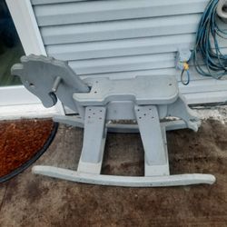 Large Solid Wood Rocking Horse 