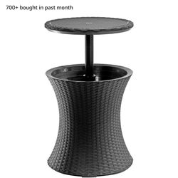 Keter Pacific Cool Bar Outdoor Patio Furniture and Hot Tub Side  Table